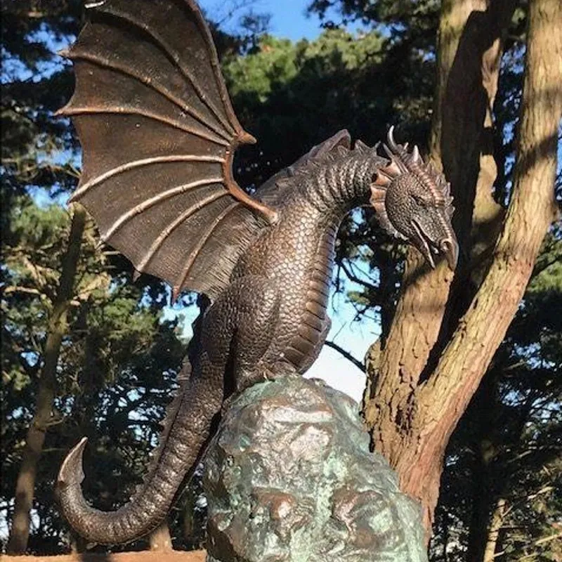 Fire-Breathing Dragon Garden Water Fountain - Image 5
