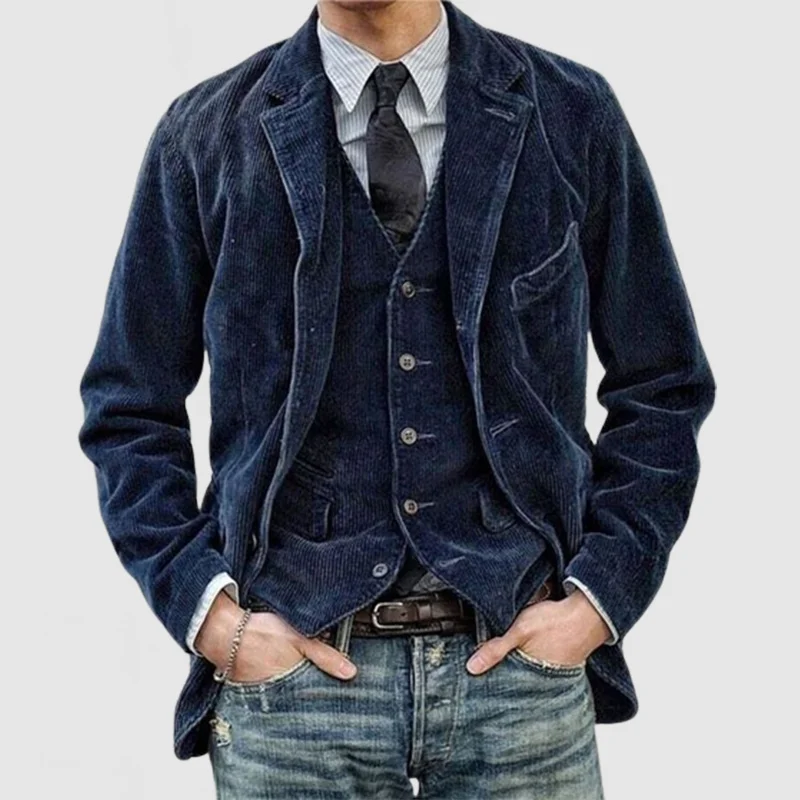Lancaster Corduroy Blazer with Matching Waistcoat - Image 2
