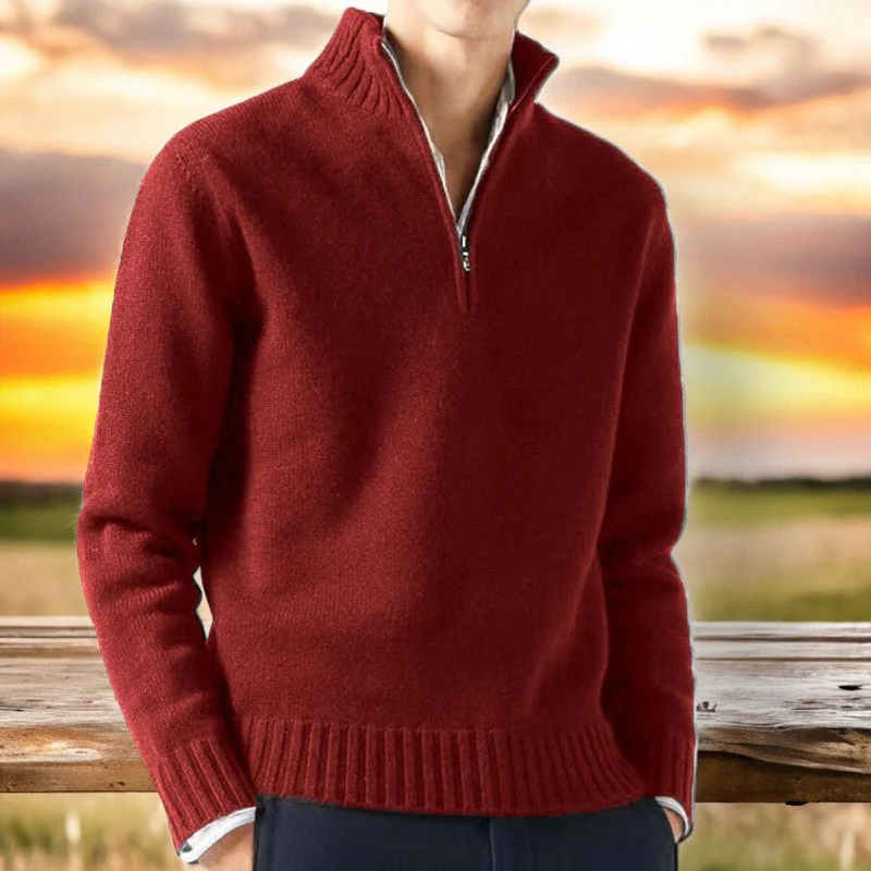 Marcell Cashmere Half-Zip Sweater