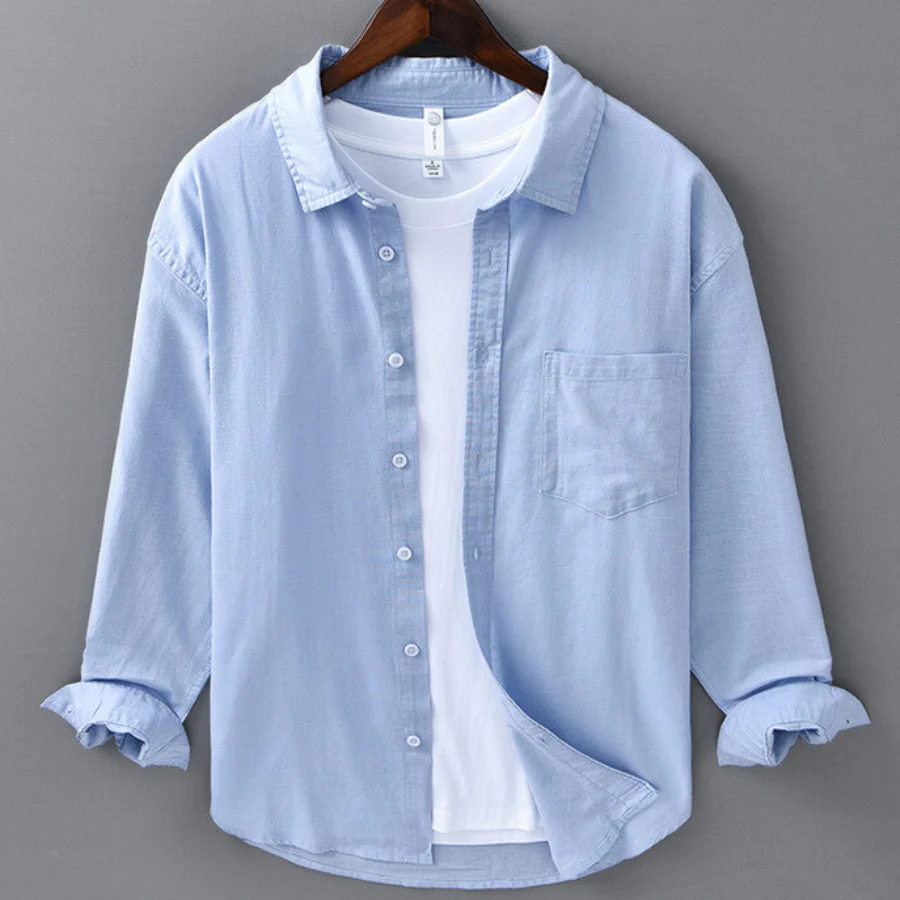 Marseille Premium Linen Long Sleeve Shirt - Image 3