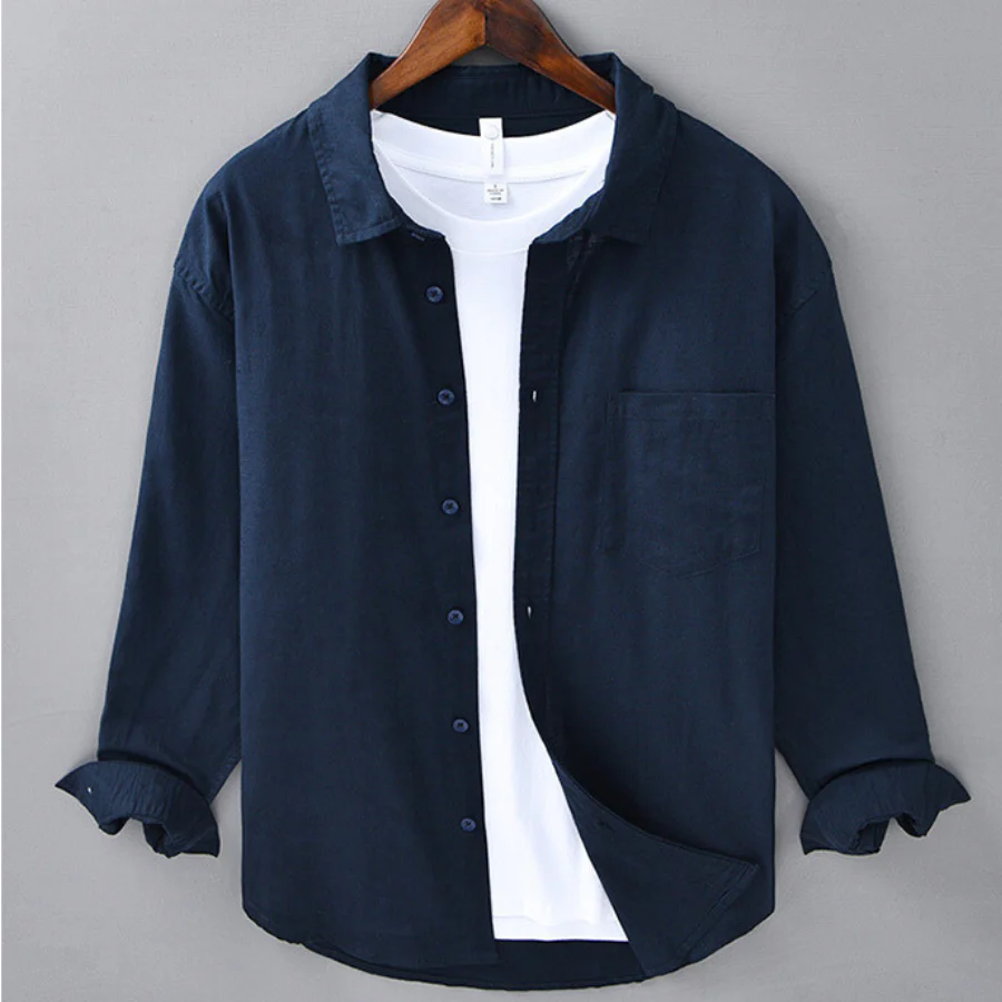 Marseille Premium Linen Long Sleeve Shirt - Image 4