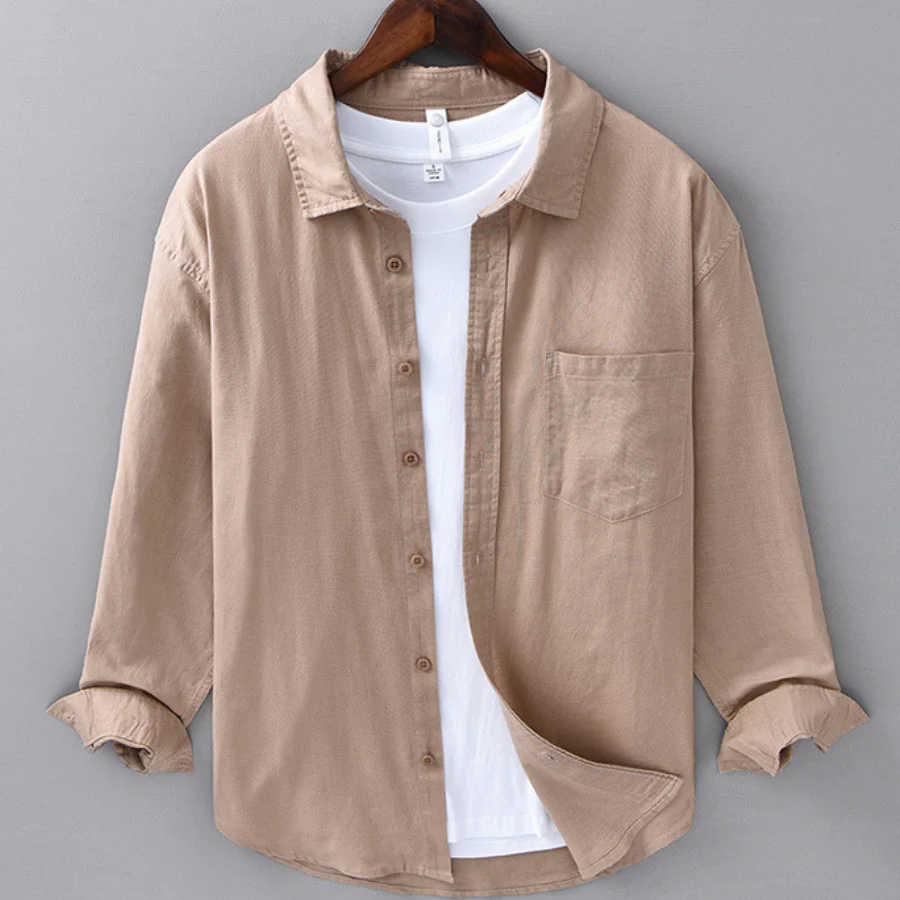 Marseille Premium Linen Long Sleeve Shirt - Image 5