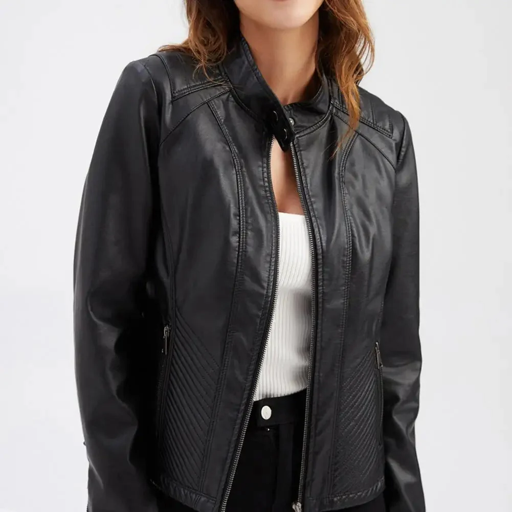 Selene Leather Zip Jacket