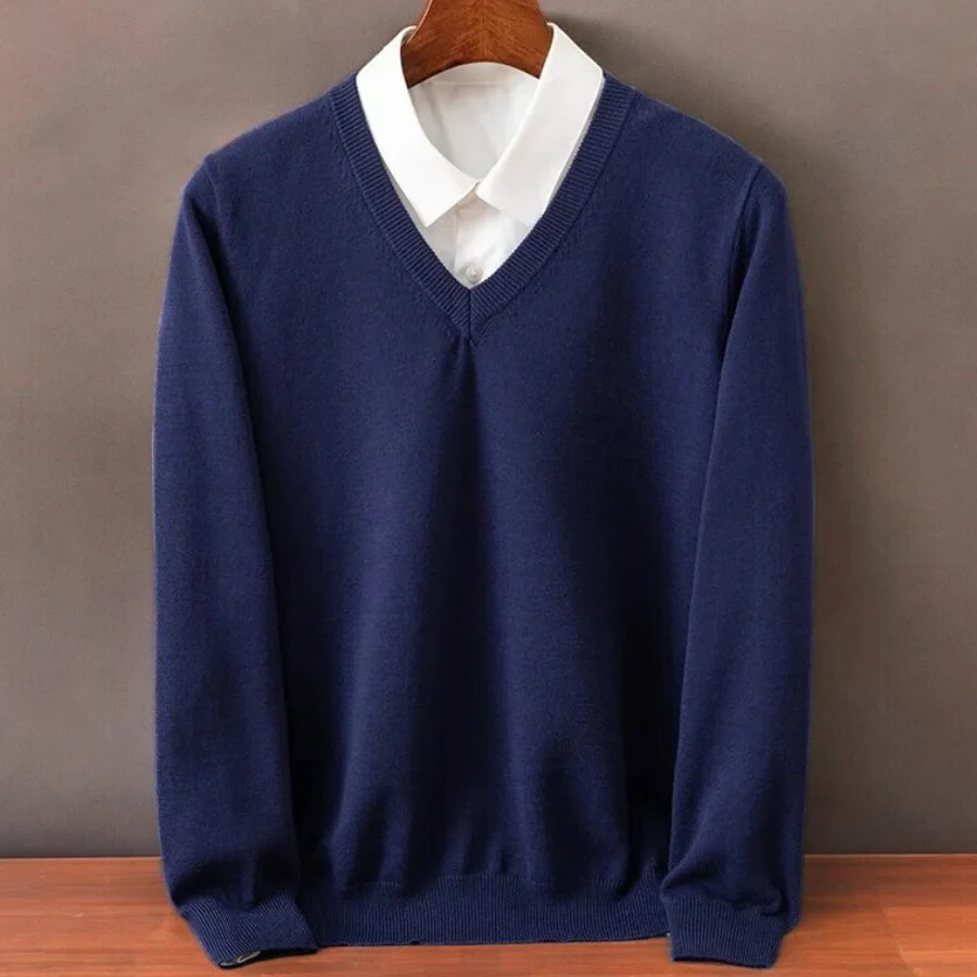 Valente Cashmere V-Neck Sweater - Image 3